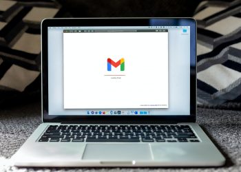 Gmail logo on a laptop for best email marketing tools for business