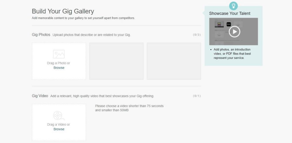 Steps to create Gig on Fiverr