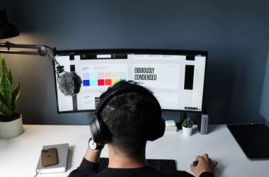 A Graphic designer working on computer